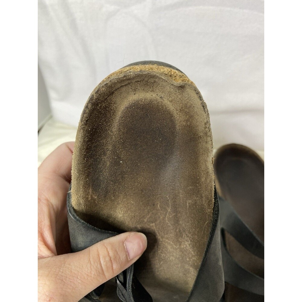 Birkenstock 3 Strap Leather Sandals Black Unisex W's 9 M's 7 EU 40 - Picture 7 of 7